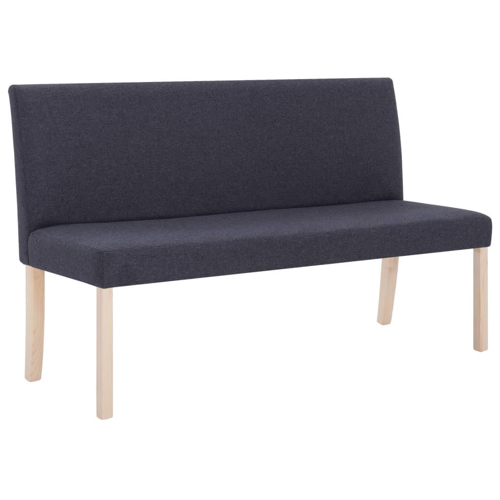 SITZBANK 139,5 Cm Dunkelgrau Polyester - Grau, Textil (54/85.5/139.5cm) - vidaXL