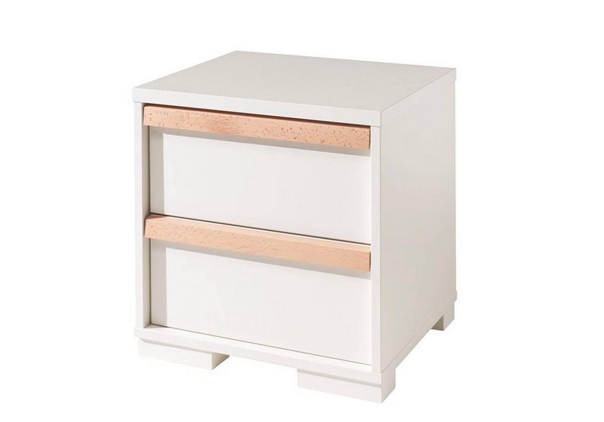 NACHTKONSOLE Kariotta 48x40x49 Holzwerkstoff Weiß/Buche - Naturfarben, Holzwerkstoff (40/49/48cm) - 58aufmkessel