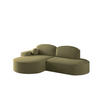 ECKSOFA Girona Mit Schlaffunktion - Grün, Holzwerkstoff/Textil (278/179cm) - Fun Möbel