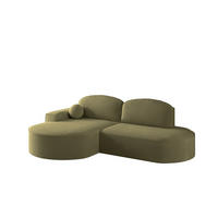 ECKSOFA Girona Mit Schlaffunktion - Grün, Holzwerkstoff/Textil (278/179cm) - Fun Möbel