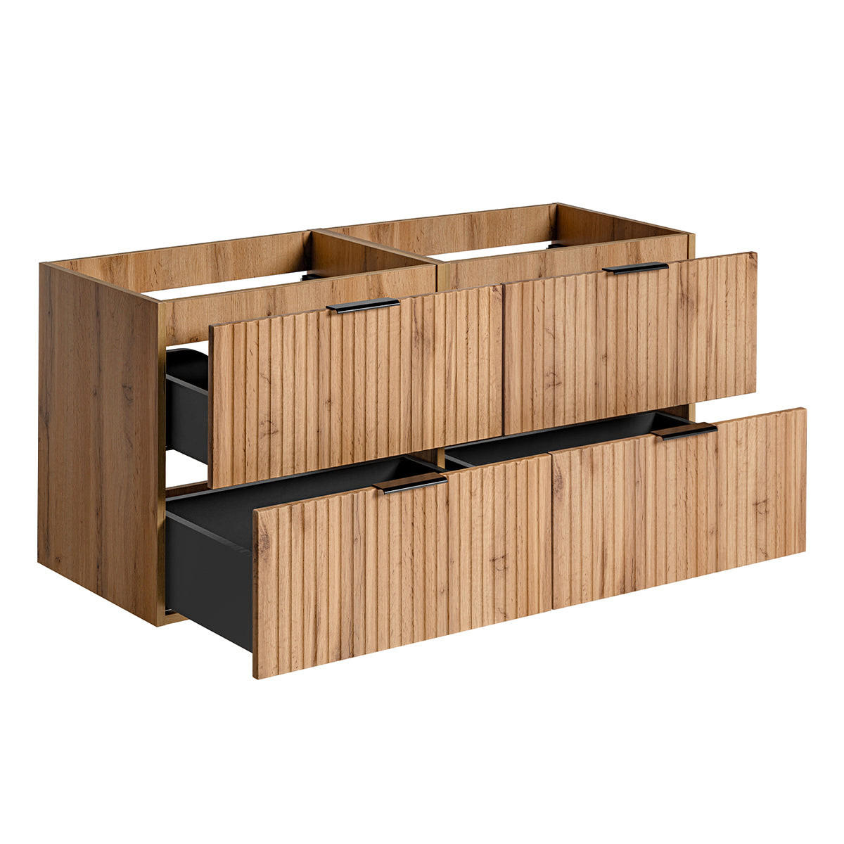 WASCHTISCHUNTERSCHRANK 120.4cm Adriel Holz in Eichenoptik - Braun, Holzwerkstoff (120.4/57/46cm) - Petits-meubles