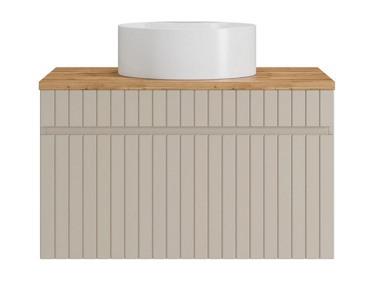 EINZELWASCHTISCH - 80cm x 46cm - MDF - beige - SATARA - Beige, Holz (80/46/46cm) - Vente-Unique