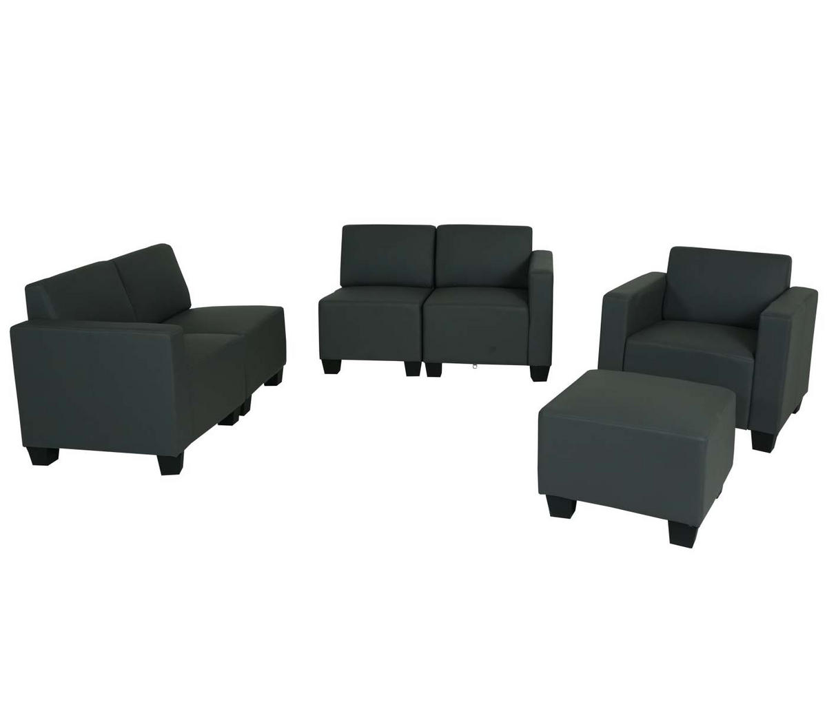 COUCH-GARNITUR Grau - Grau, Textil (193/76/72cm) - MCW