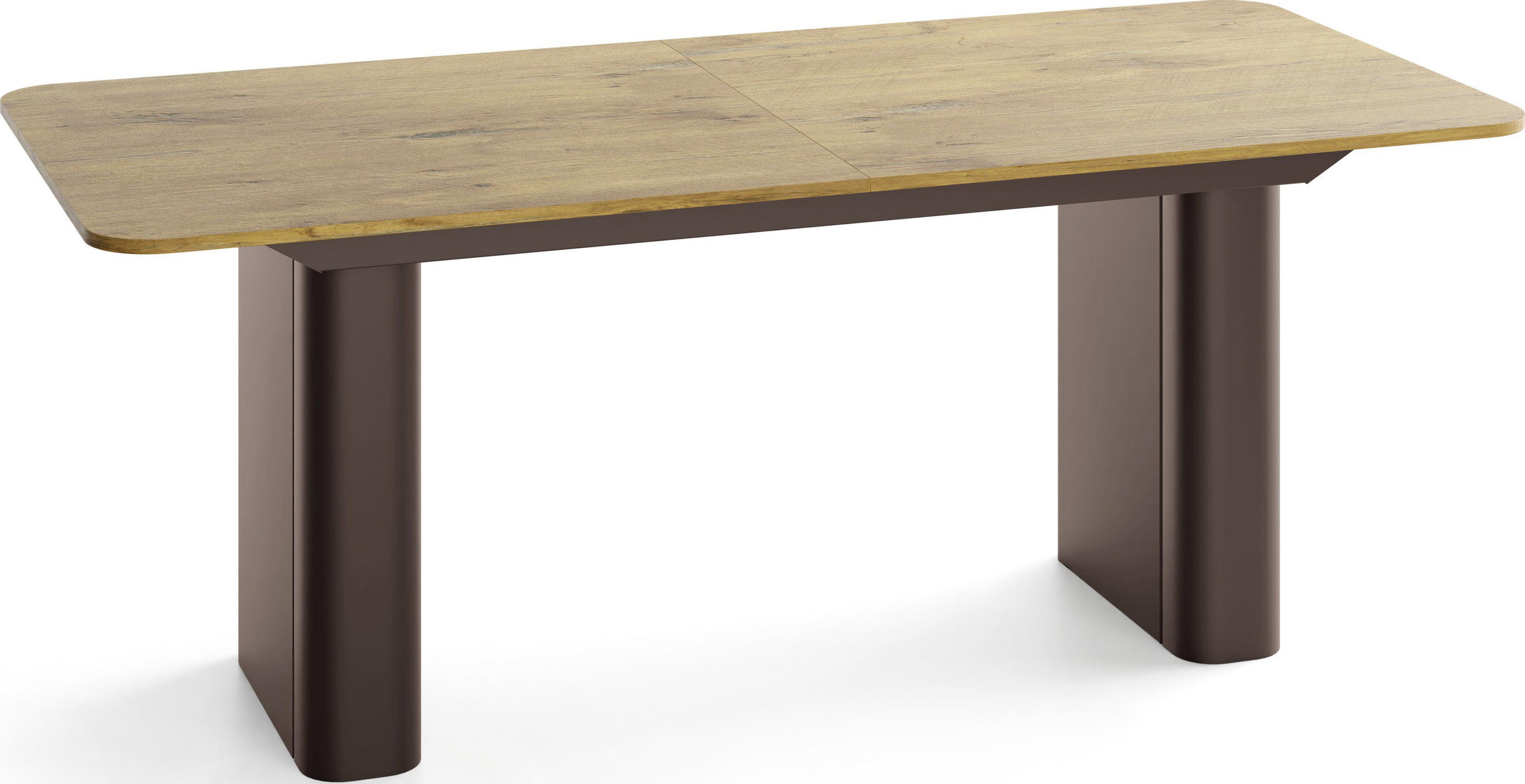 ESSTISCH Riven rechteckig ausziehbar verlängerbar mit Butterfly-Auszug, Eiche Hell Braun 180-276/90/76 cm - Eichefarben/Braun, Holzwerkstoff/Metall (90/276/76cm) - WFL GROUP