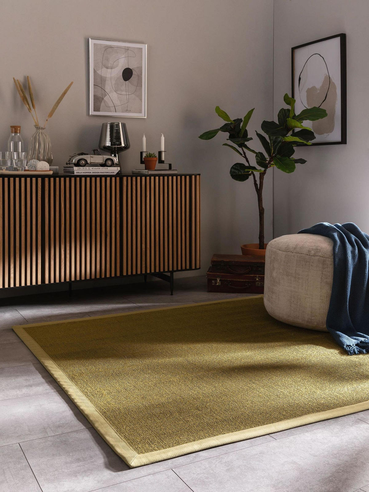 SISALTEPPICH Sana Grün 150x150 cm - Grün, Textil (150/1cm) - KUNSTLOFT
