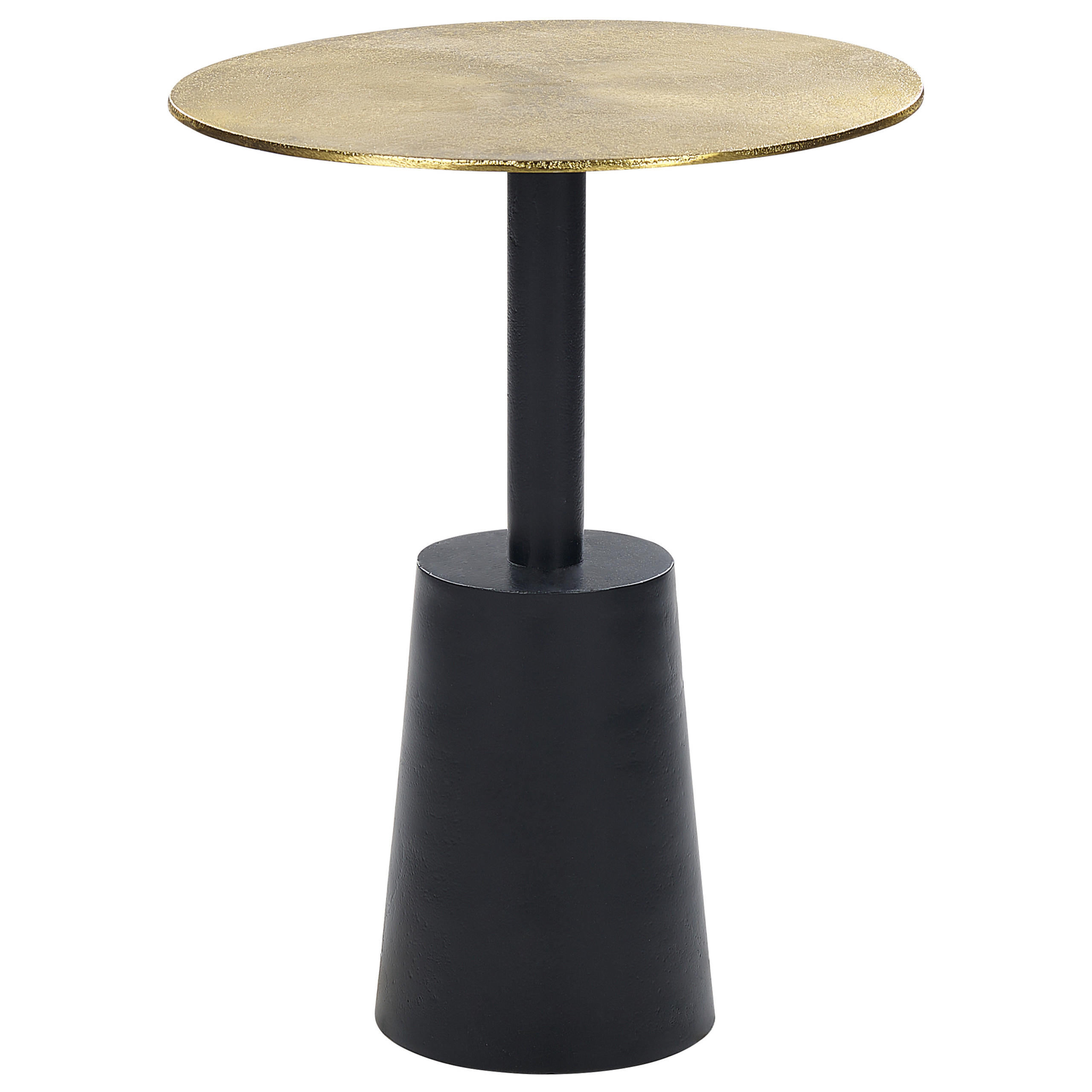 BEISTELLTISCH Aluminium gold/schwarz rund 36 cm Tanami - Goldfarben/Schwarz, Metall (36/36/48cm) - Beliani