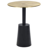 BEISTELLTISCH Aluminium gold/schwarz rund 36 cm Tanami - Goldfarben/Schwarz, Metall (36/36/48cm) - Beliani