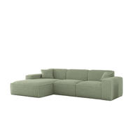 ECKSOFA Celes Premium In Sven - Grün, Holzwerkstoff/Textil (266/165cm) - Fun Möbel