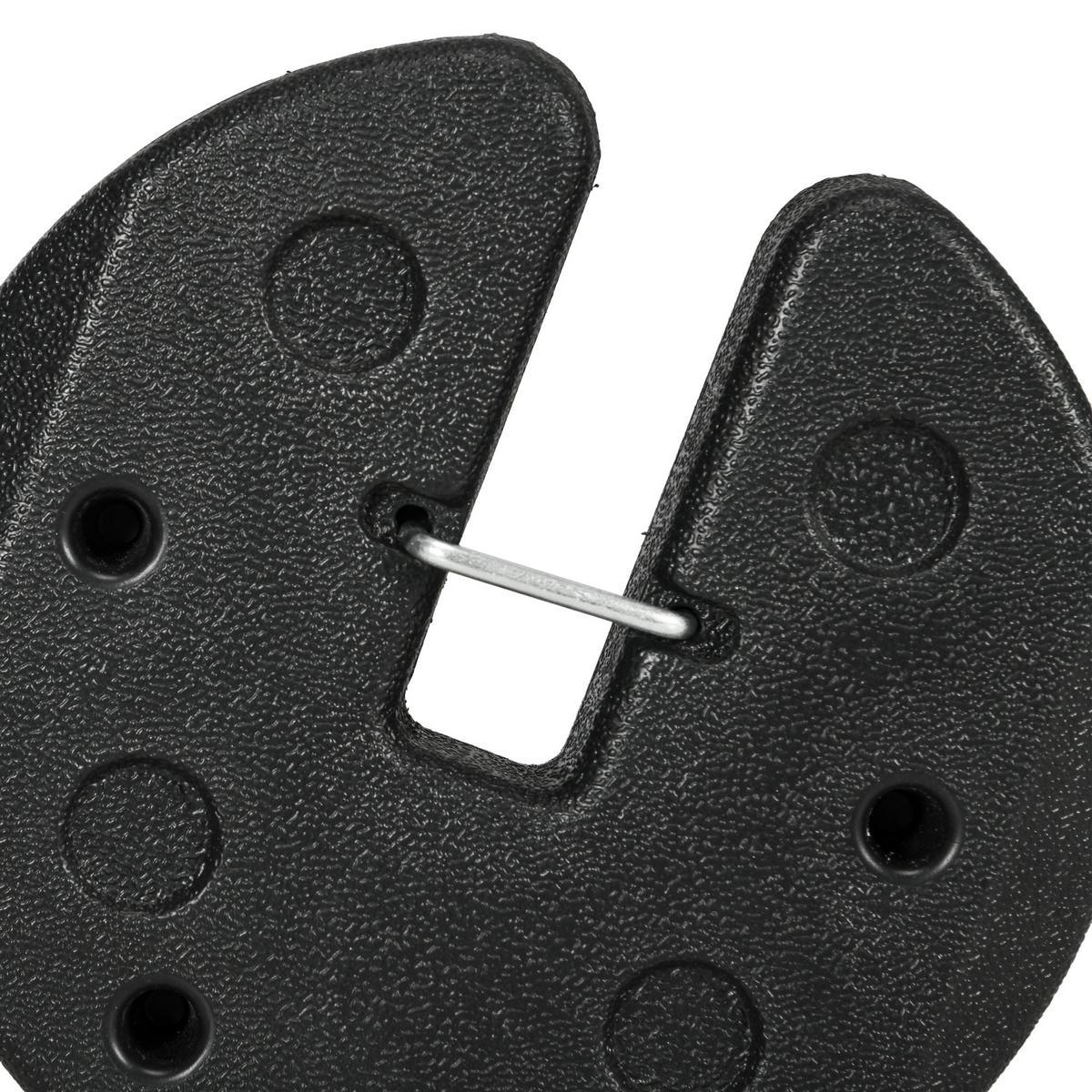 PAVILLONSTANDFÜSSE 4er-Set 12 kg Gewichte mit Befestigungsstiften und Transportgurt - Schwarz, Textil (22/5.5/22cm)