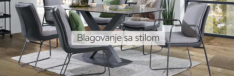 Elegantne stolice i moderan stol za blagovaonicu Lesnina XXXL