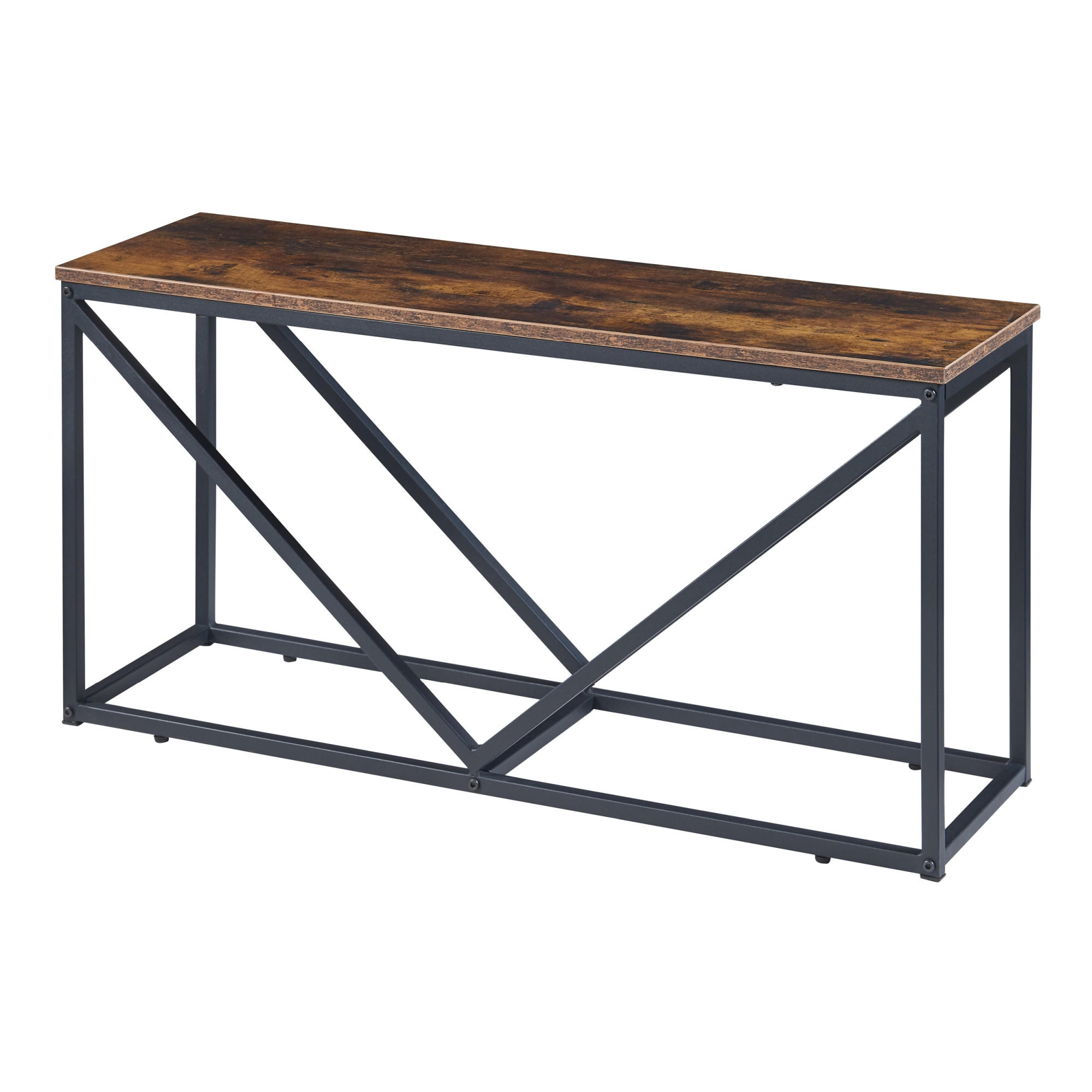 KAMINHOLZREGAL Vaasa - Schwarz, Metall (100/50/30cm) - [en.casa]