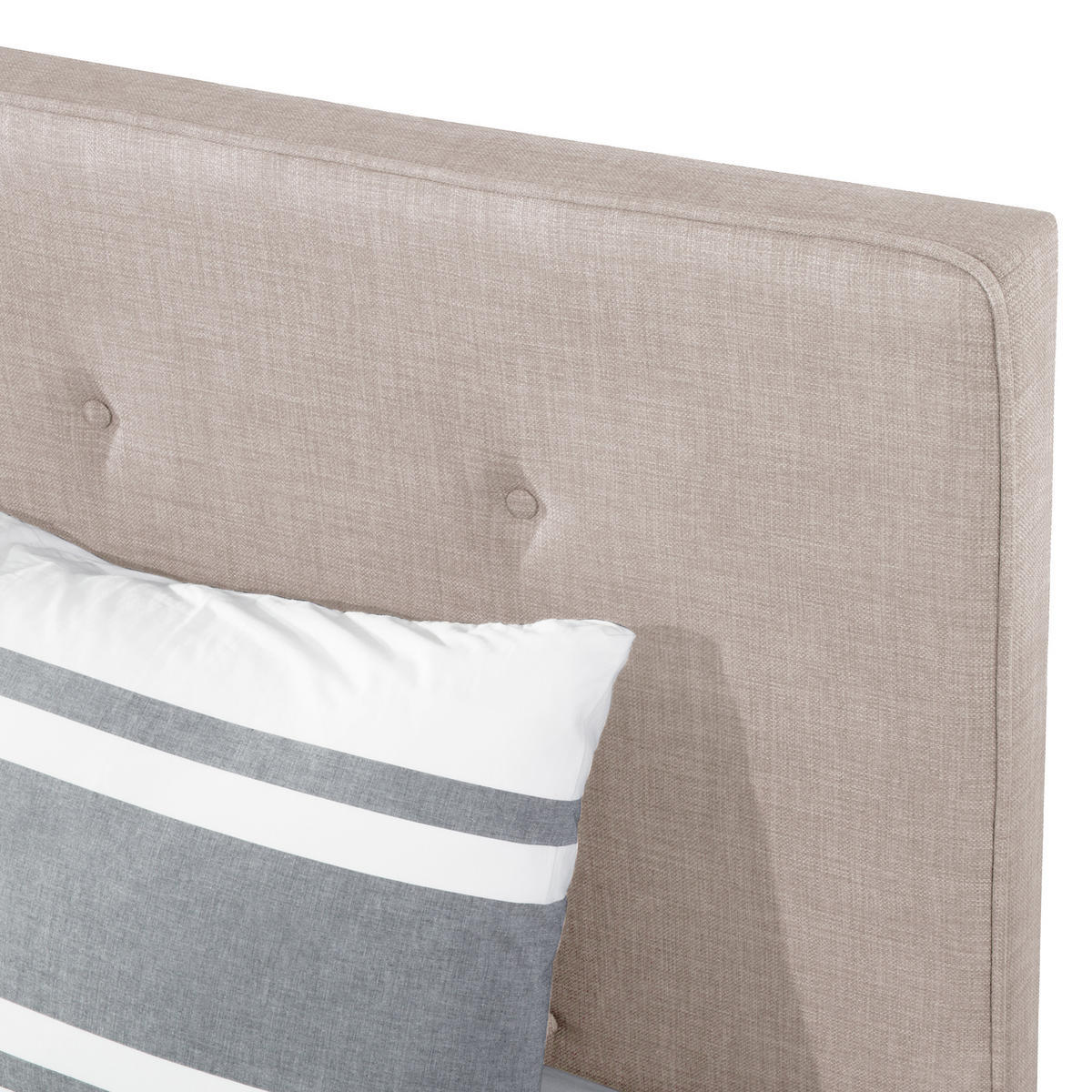 POLSTERBETT 180/200cm Beige Ambassador - Beige, Textil (180/200cm) - Beliani