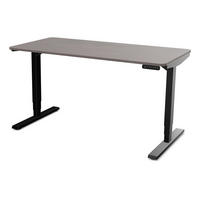 SCHREIBTISCH Elektrisch höhenverstellbarer Schreibtisch Y-Line Curved Sichtbeton Anthrazit Schwarz 140/70/62-127cm - Schieferfarben/Schwarz, Holzwerkstoff/Metall (70/140/127cm) - ASSMANN