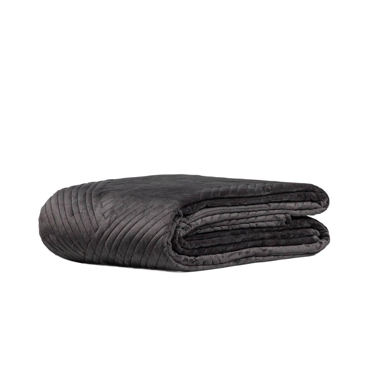 TAGESDECKE Aurum schwarz 220/240 cm - Schwarz, Textil (220/240cm) - Homla