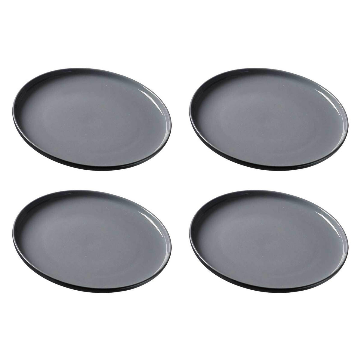 SPEISETELLER Jasper Schwarz ø 26.0 cm 4er Set - Schwarz, Keramik (26cm) - Ritzenhoff Breker