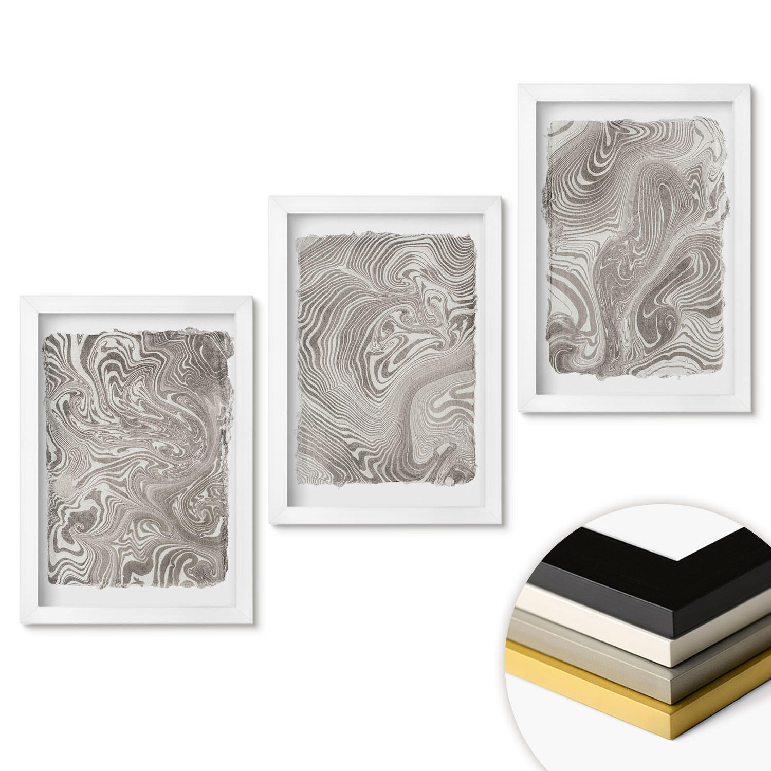 ArtPrintCave Wandbilder Weiß 20x30 cm