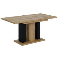 ESSTISCH ausziehbar 140 -180x90x75 cm - Artisan Eiche Optik/Schwarz - ILD - Eichefarben, Holzwerkstoff (120/90/75cm) - ALTDECOR