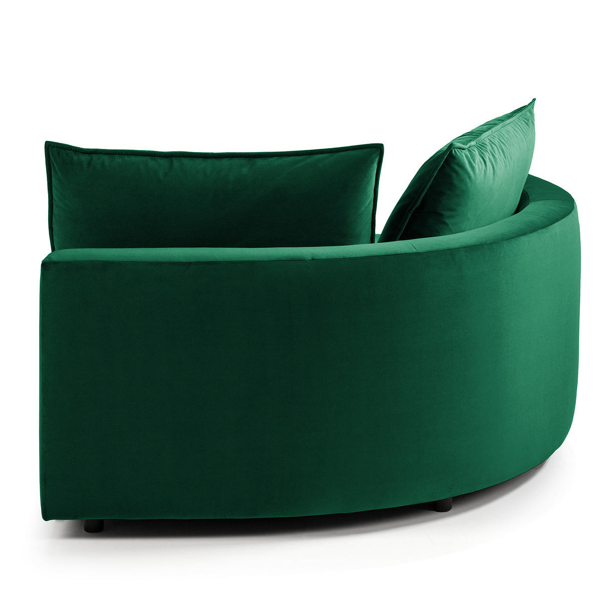 OTTOMANE - modular - Dunkelgrün/Schwarz, Kunststoff/Textil (126/82/154cm) - home24