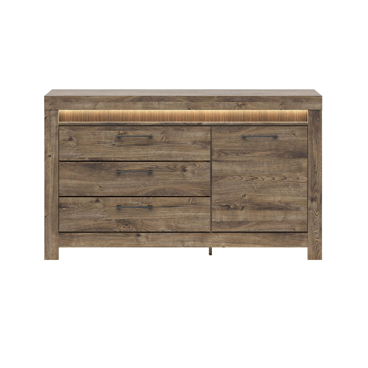 KOMODA Amaury Drvo - smeđa, drvni materijal (157/93/45cm) - Petits-meubles