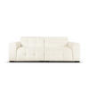 SOFA Kendal aus Samt leichtes beige 4 Sitzplätze - Creme, Textil (255/79/103cm) - Micadoni