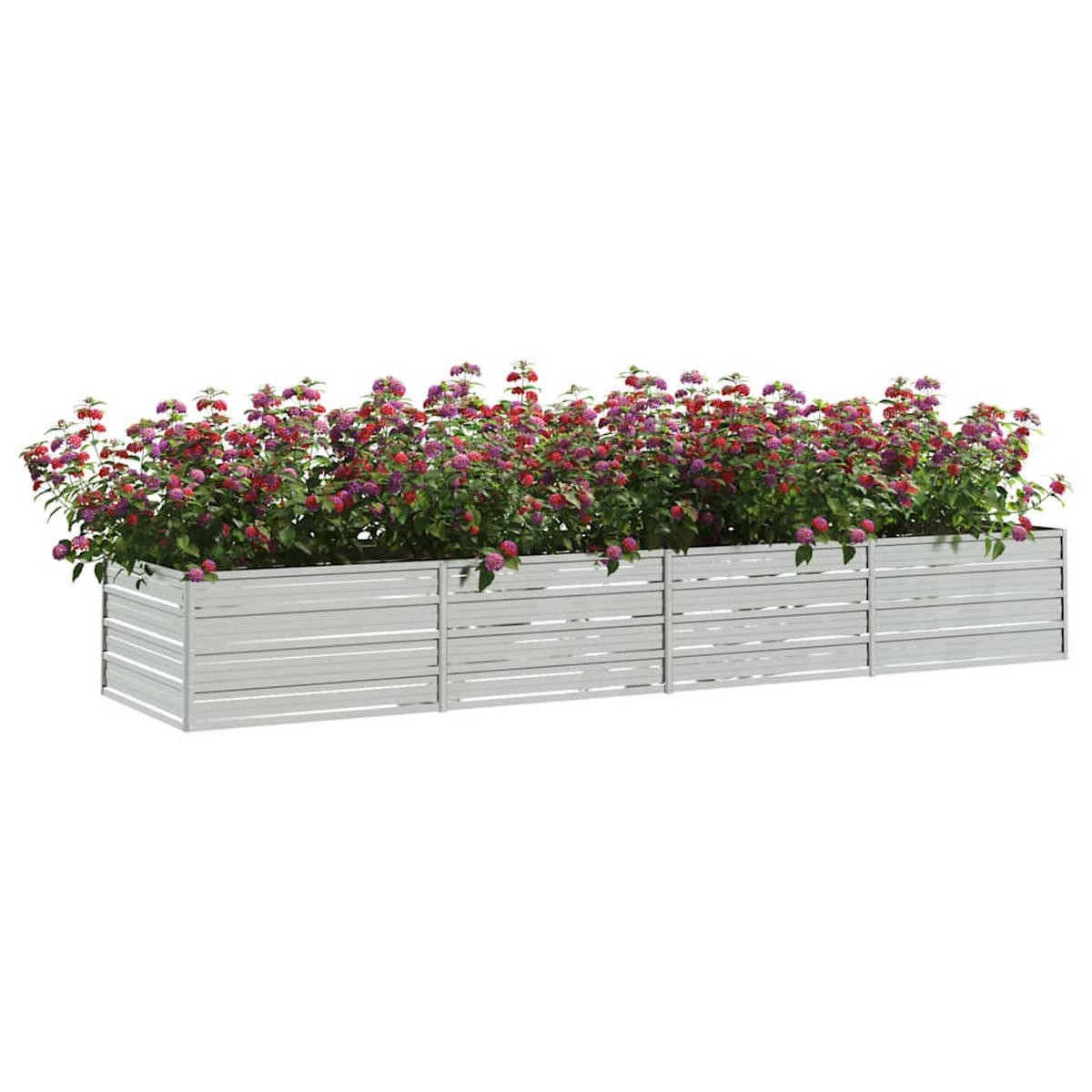 HOCHBEET 320/80/45 cm, aus Verzinkter Stahl, Silber - Silberfarben, Metall (80/45/320cm) - vidaXL
