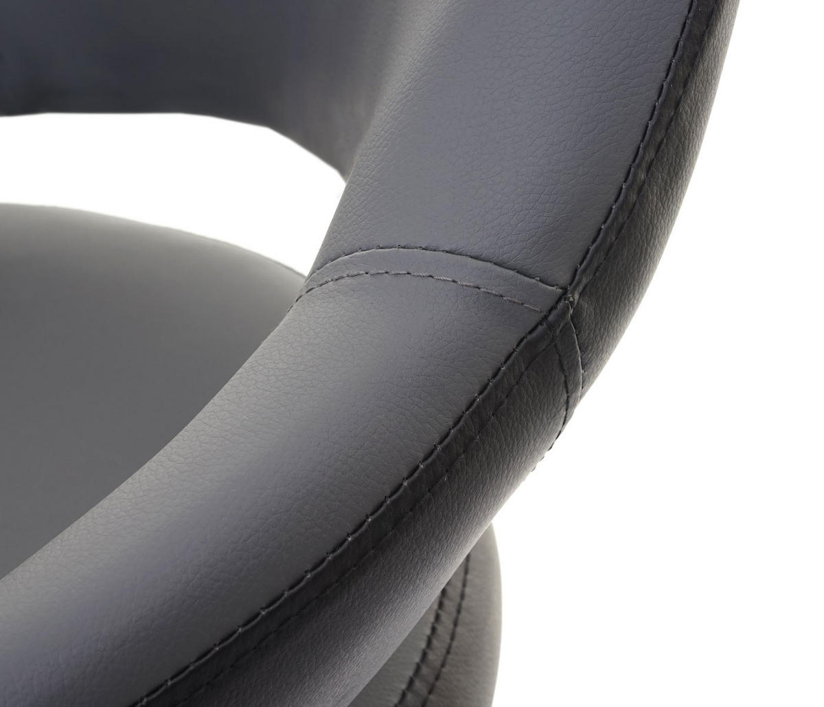 BARHOCKER 2er-Set stylisch Sitzhöhe 61-81cm mit Lehne Kunstleder Grau-schwarz Drehhocker - Grau, Kunststoff (51/105/55cm) - PROREGAL