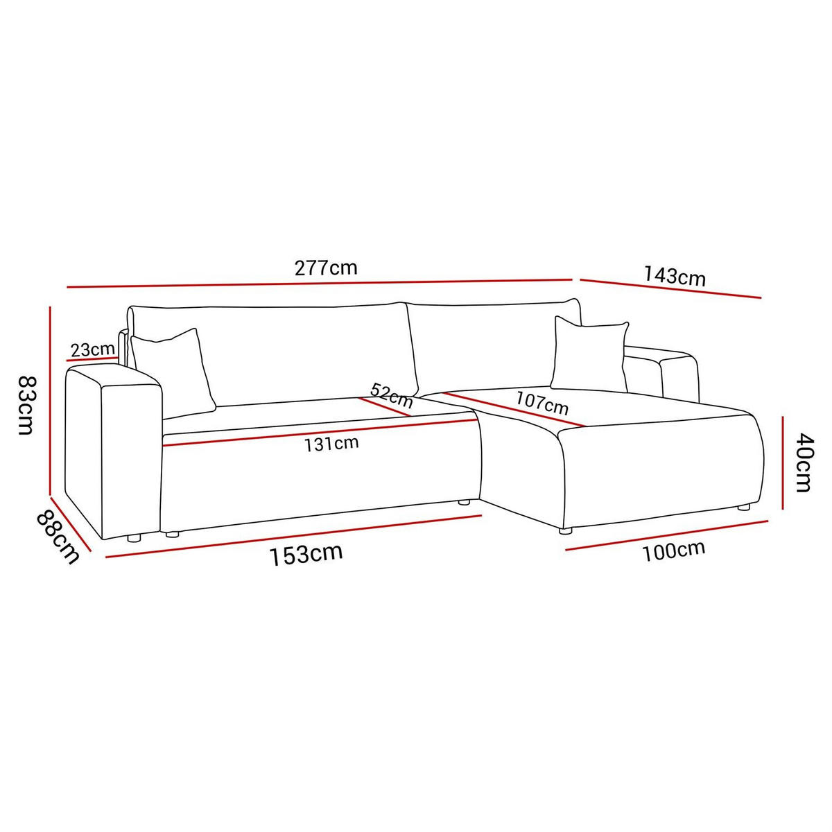 ECKSOFA Gepolstertes PRESTIGE XL mit Schlaffunktion und Bettkasten, Poso 02 - Beige, Textil (277/143cm) - Lookway