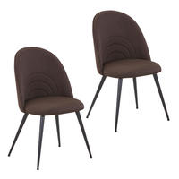 ESSZIMMERSTUHL ANITA 2er Set Stoff Braun - Braun, Textil - SVITA