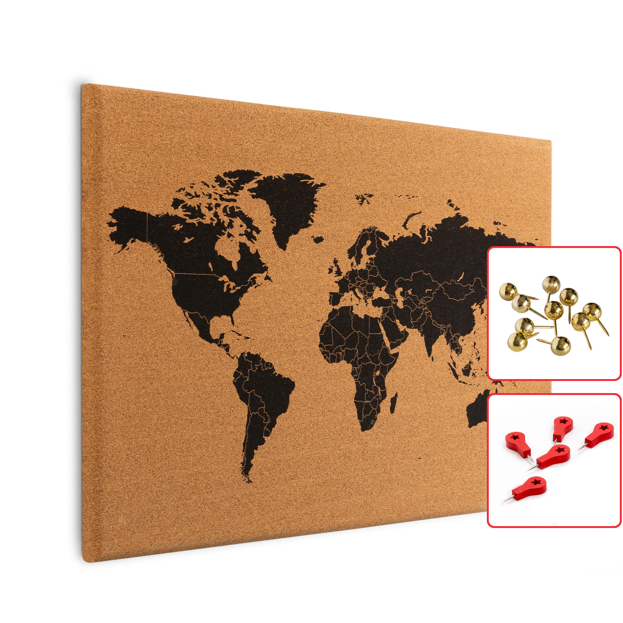 ALLboards Korktafel Braun 60x40x2 cm