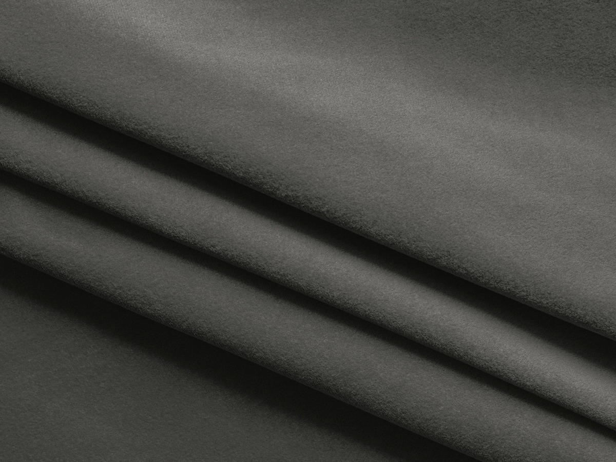 3-SITZER SOFA mit Schlaffunktion Samt Stoff Grau - Dunkelgrau/Schwarz, Holz/Textil (226/90/92cm) - Makamii