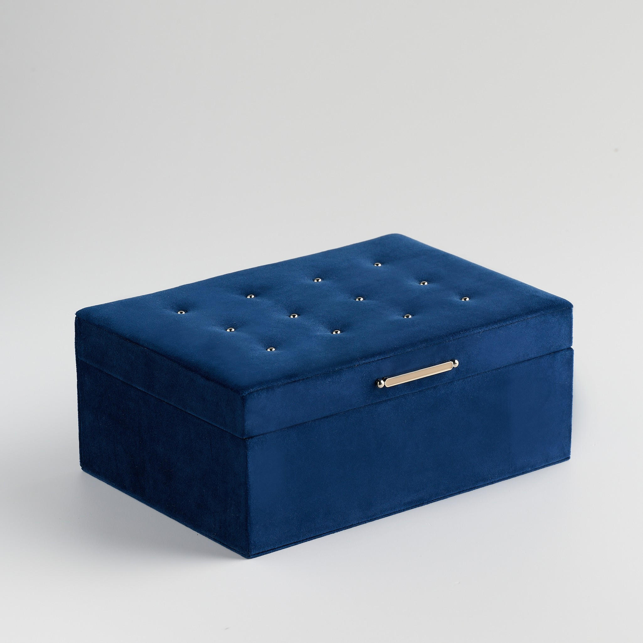SCHMUCKKÄSTCHEN Nappo - Dunkelblau, Textil (18/11/24.5cm) - home&you