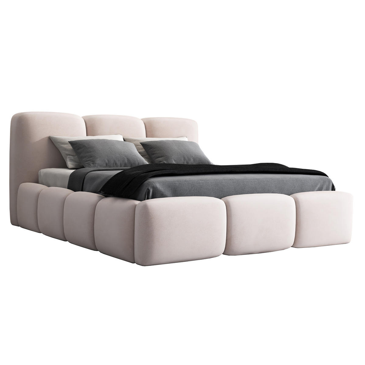 POLSTERBETT STAR-OM 90 x 200 in Beige - Beige, Textil (90/200cm) - A&J MöbelLand