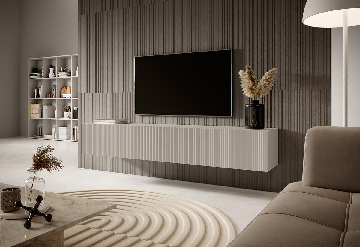 TV-HÄNGEBOARD Veldio Graubeige 175 cm - Greige, Holzwerkstoff (175/28.5/31.6cm) - Selsey