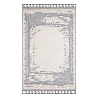 KURZFLOR-TEPPICH Valencia 908 Creme/ Graublau 120x170 cm - Blau/Creme, Textil (120/170cm) - carpet city