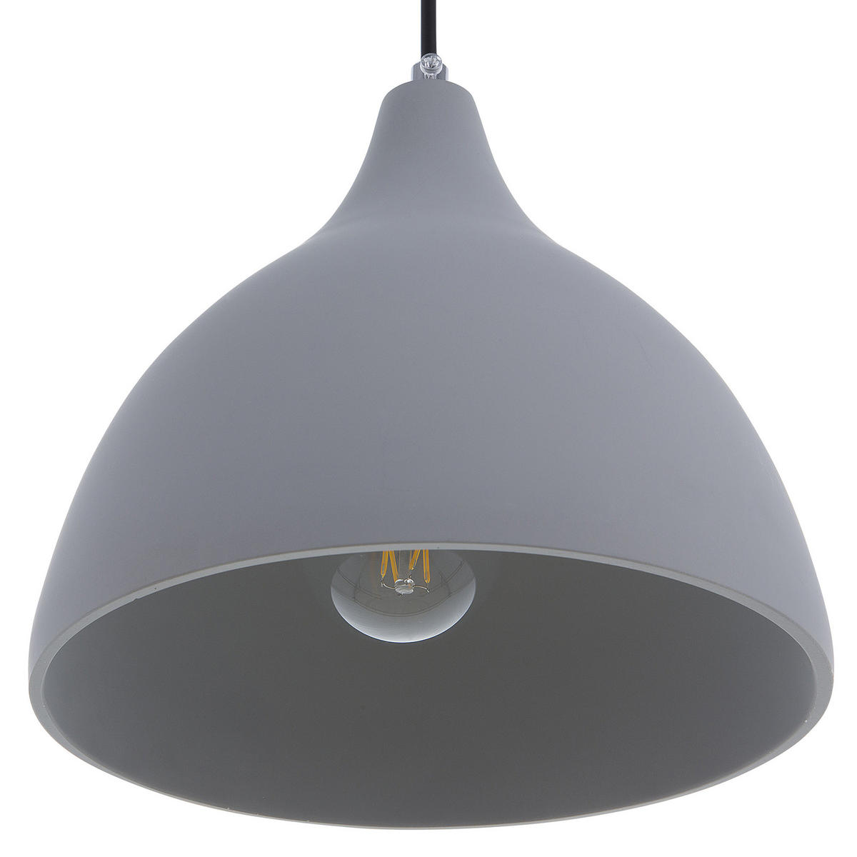 HÄNGELEUCHTE Lambro 23/23/121 cm - Grau, Stein (23/23/121cm) - Beliani