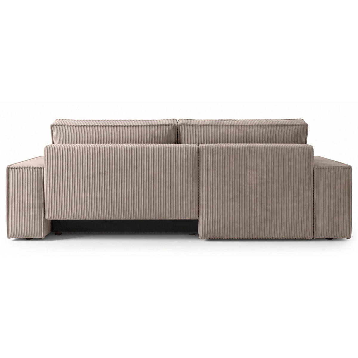 ECKSOFA Farese Mini mit Cordbezug Beige, links - Beige/Schwarz, Textil (240/167cm) - Selsey