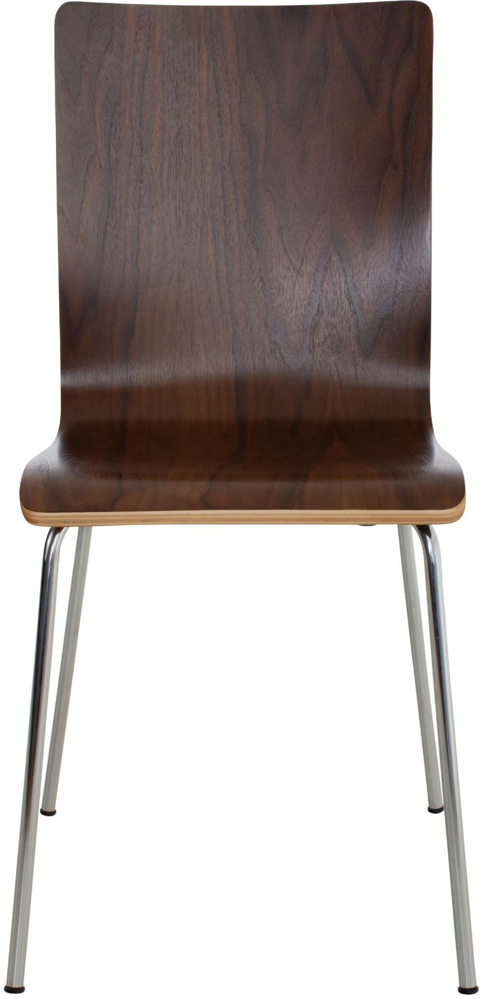 BESUCHERSTUHL 2er Set Holz walnuss - Walnussfarben, Holz/Metall (43/87/47cm) - CLP