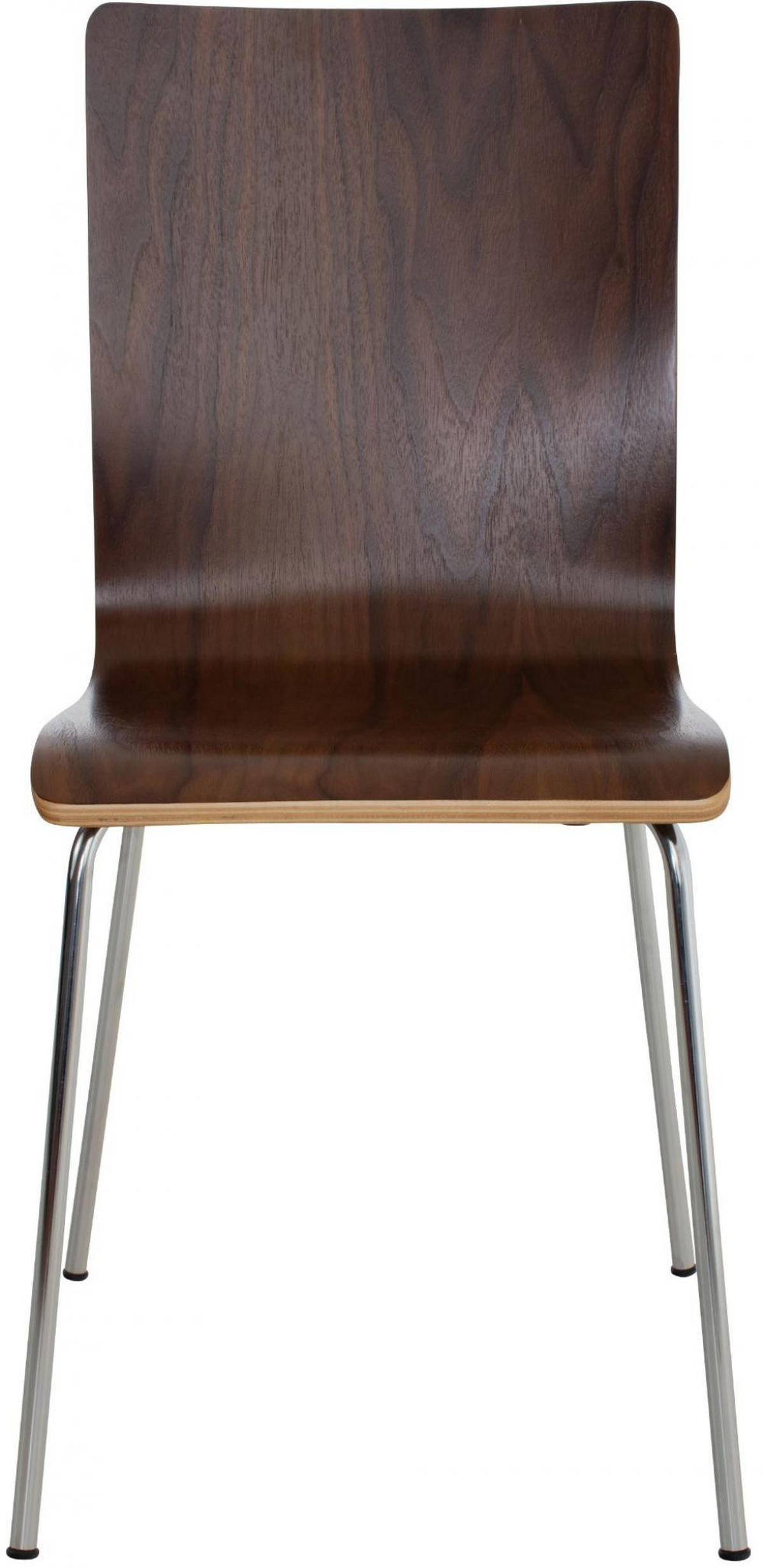 BESUCHERSTUHL 16er Set Holz walnuss - Walnussfarben, Holz/Metall (43/87/47cm) - CLP