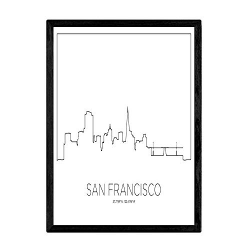 POSTER San Francisco Skyline A3 Rahmenlos - Klar, Papier (29.7/5/42cm) - Nacnic