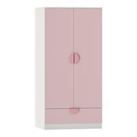 KINDERKLEIDERSCHRANK Sandnes - Rosa, Holzwerkstoff (40/123/60cm) - [en.casa]