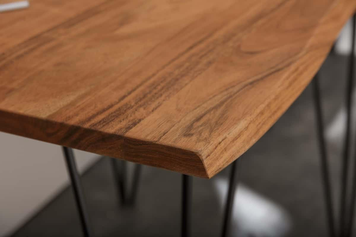 ESSTISCH MAMMUT Wildakazie 120cm - Schwarz/Braun, Holz/Metall (80/120/76cm) - riess-ambiente