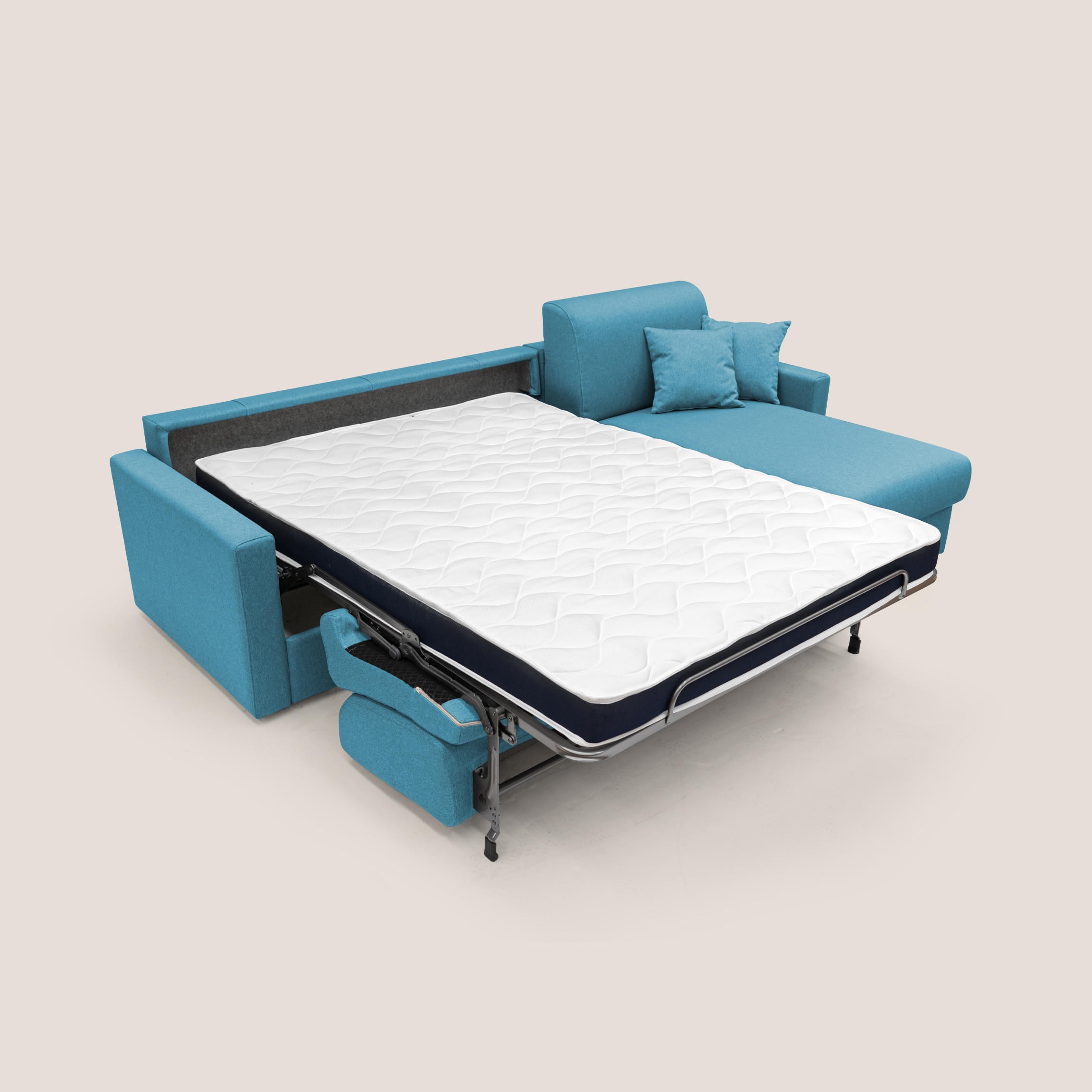 ECKSOFA LINKS Chris - Hellblau, Textil (288/96cm) - Divani.store
