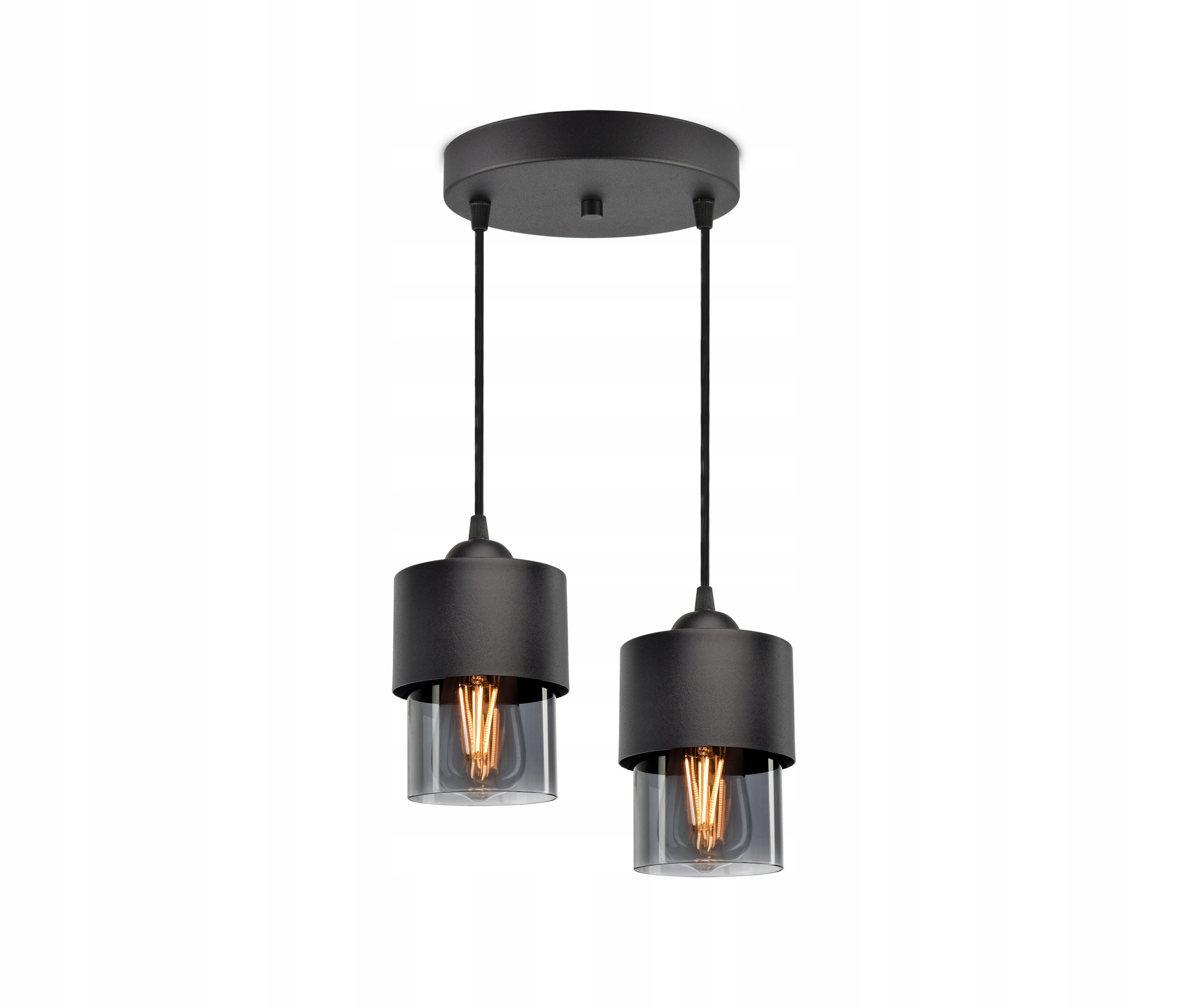 PENDELLEUCHTE Hege - Transparent/Anthrazit, Glas/Metall (25/25/70cm) - kiki design