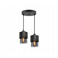 PENDELLEUCHTE Hege - Transparent/Anthrazit, Glas/Metall (25/25/70cm) - kiki design