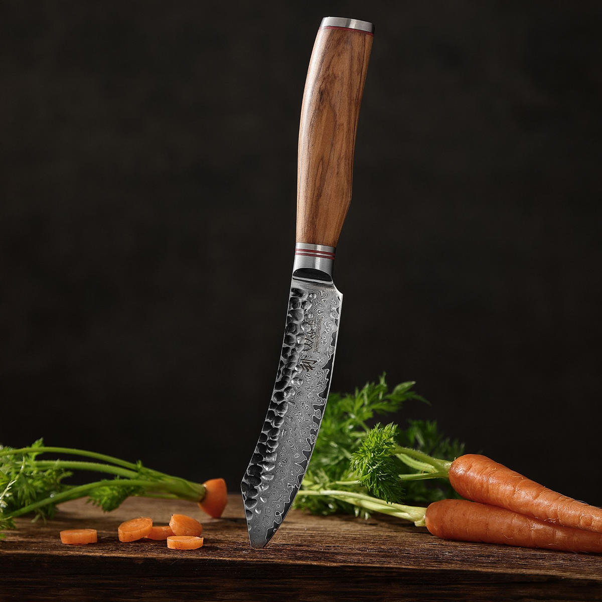 STEAKMESSER 12,5 cm - Braun, Holz/Metall (24cm) - Wakoli