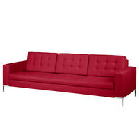 3-SITZER SOFA - Stoff, Rot - Rot, Textil (248/80/87cm) - home24