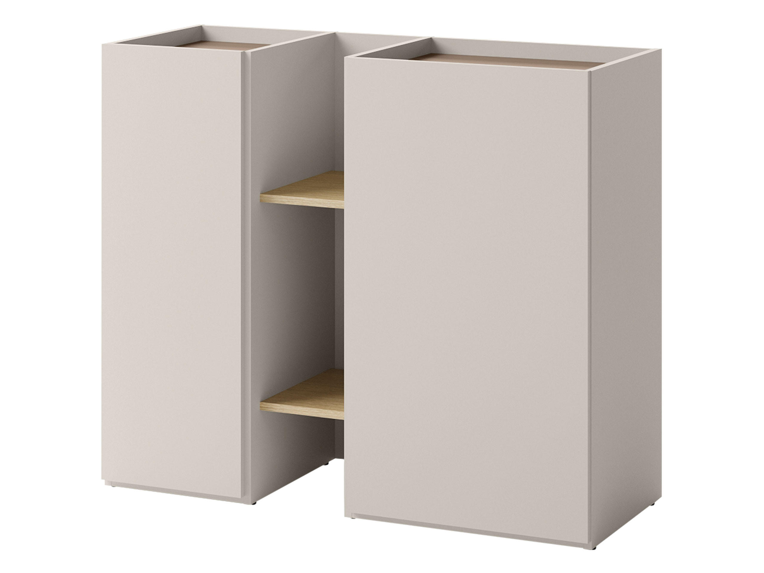 KOMMODE Sigma 2D SG07 - Kaschmir/Trüffeleichefarben, Holzwerkstoff (106/91/42cm) - MIRJAN24