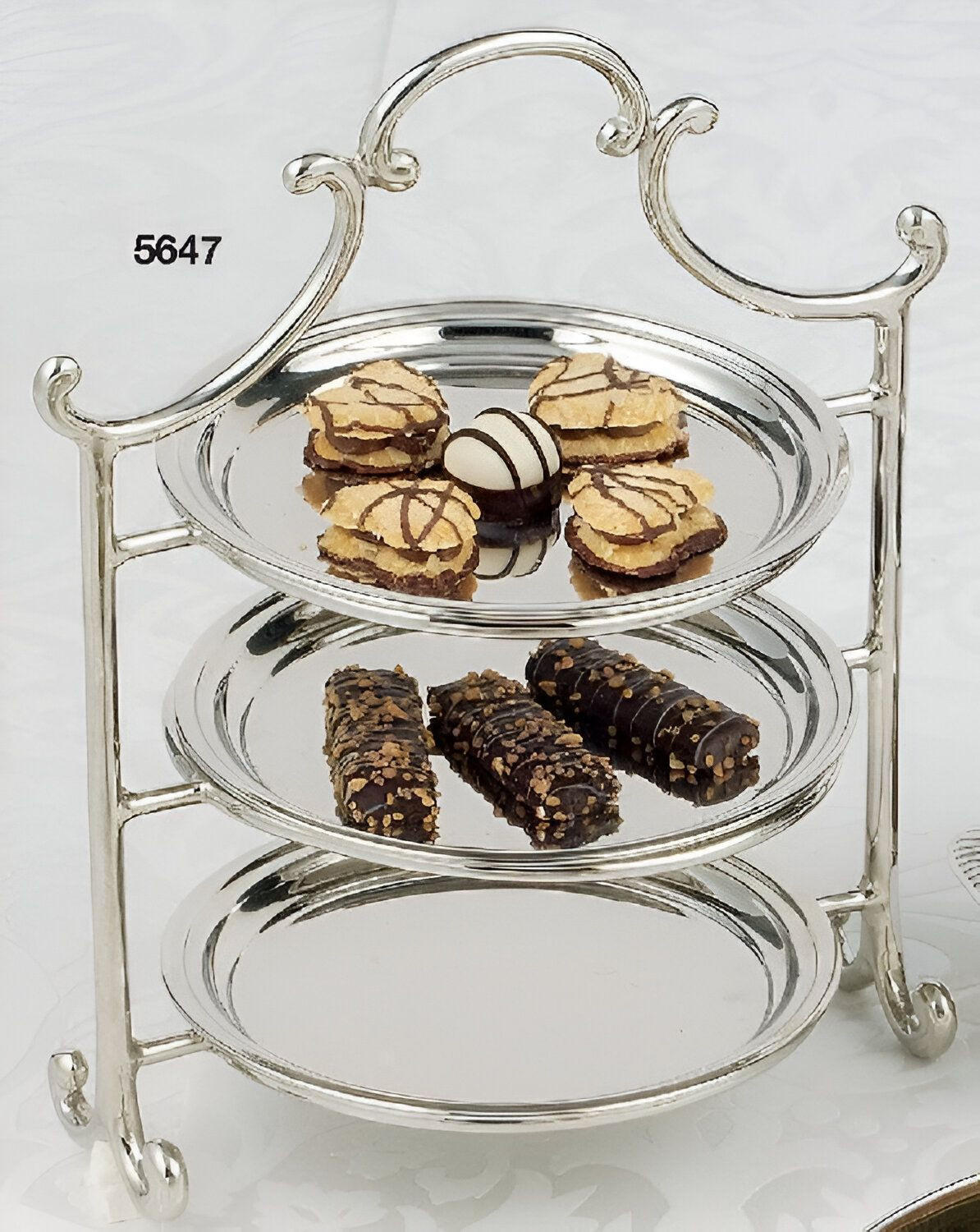 ETAGERE Classico 24,5x17x30cm - Silberfarben, Metall (24.5/30cm) - FURNARO