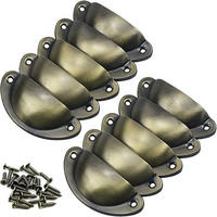 SCHRANKGRIFF 12er-Set Gebürstete Bronze Eisen Lochabstand 65 mm Möbel - Bronzefarben, Metall (3.5/2/8.1cm) - MCBOSON