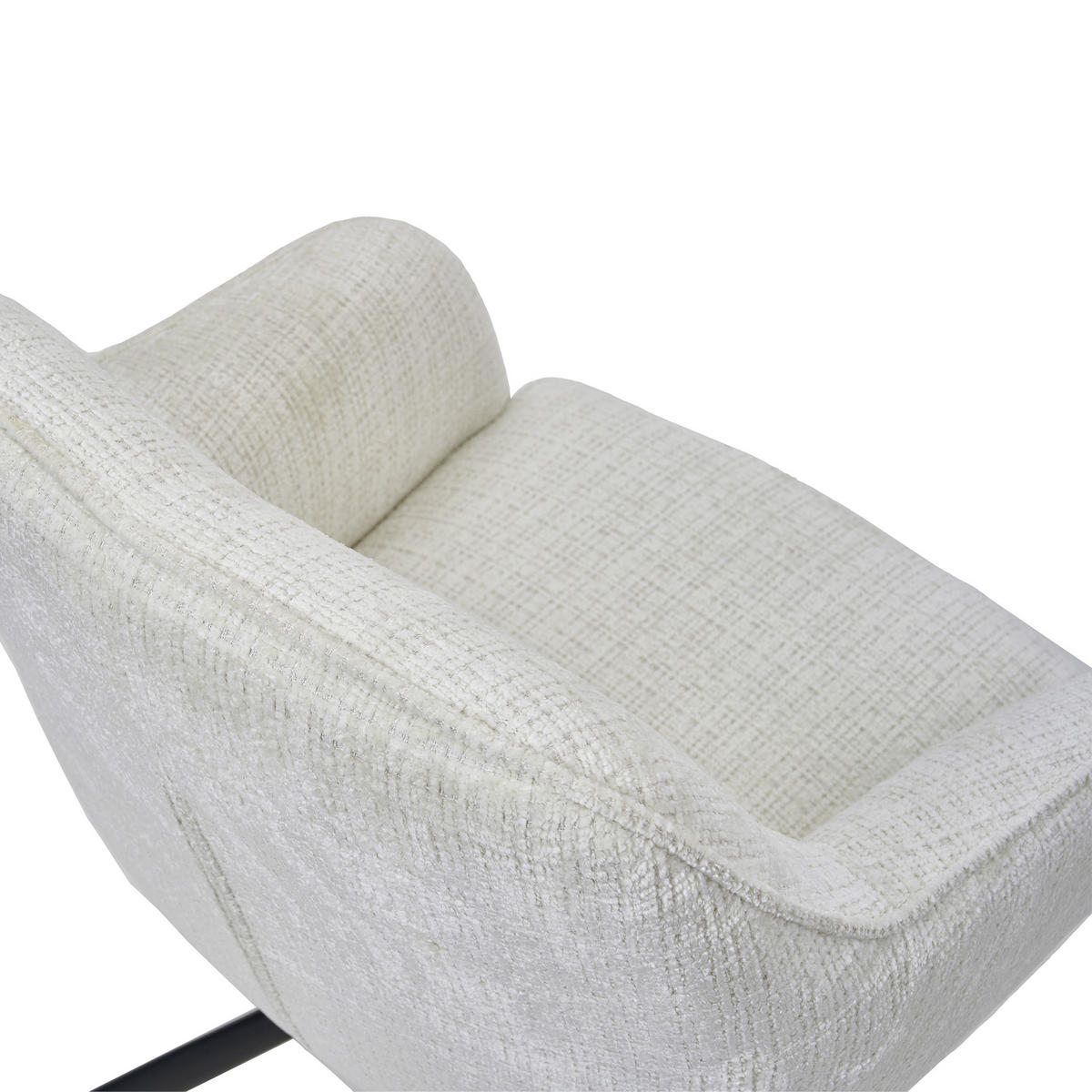 ESSZIMMERSTUHL AURA aus Metall und Stoff 67x62x89 (2er-Set) - Creme, Textil/Metall (62/89/67cm) - Elementi
